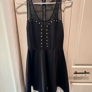 TCEC size M fit and flare black dress